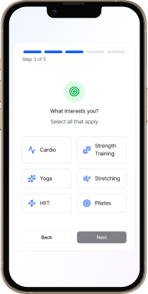 Onboarding - Workout Interests